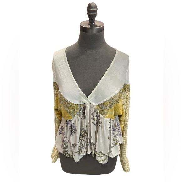 Free People Aloha State of Mind Floral Blouse XS - Picture 3 of 14